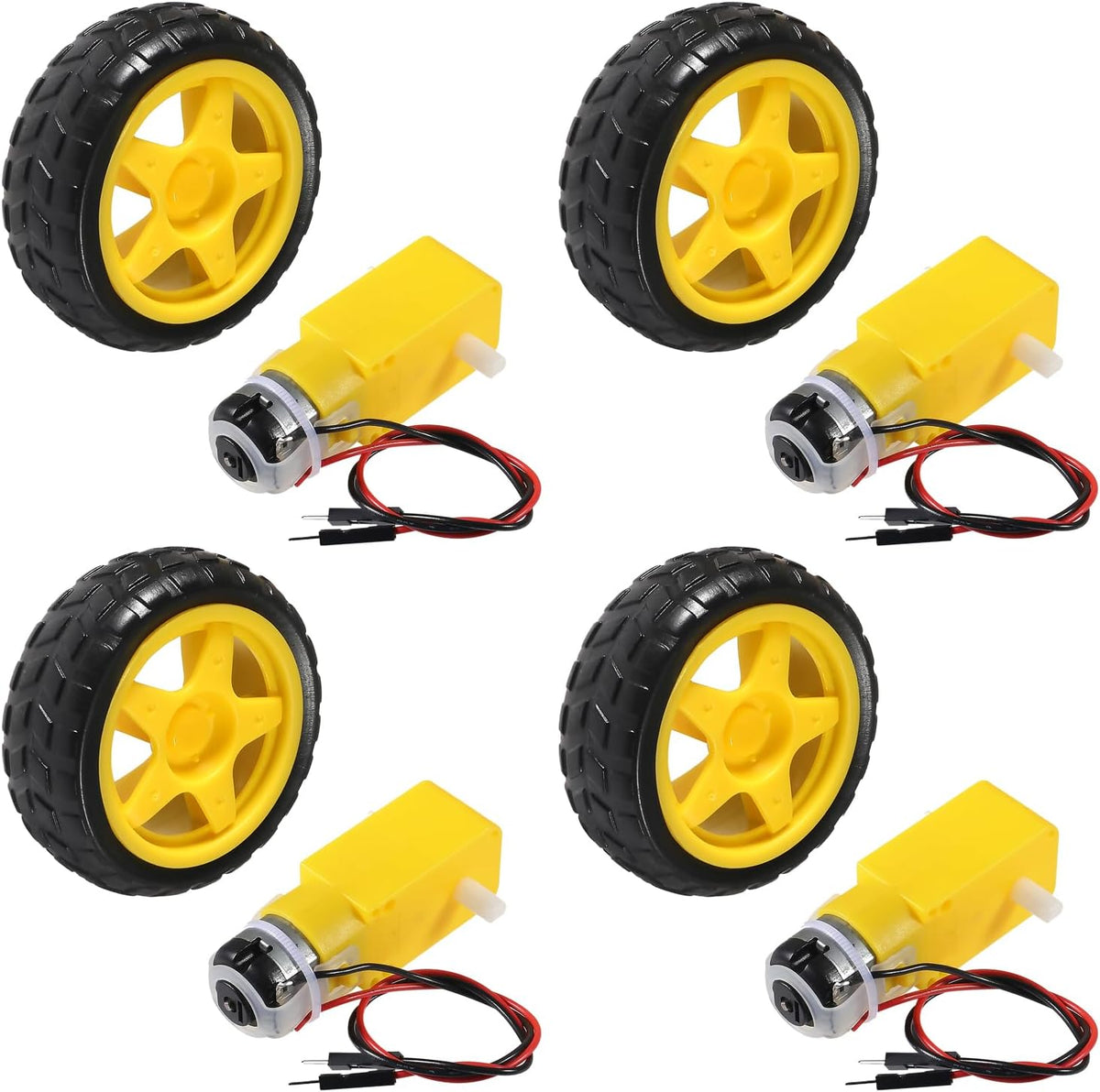 Smart Robot Car 4WD – 4-Wheel Drive Gear Motor and Wheel Kit for Arduino Robotics Projects