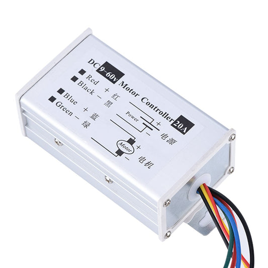 DC Motor Speed Controller 9 to 60V  20A Brush Motor Driver Speed Regulator 1200W 25KHz PWM